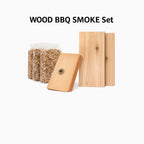 Wood BBQ Smoke Set - Hickory Wood chips, Wraps, Beechwood Planks