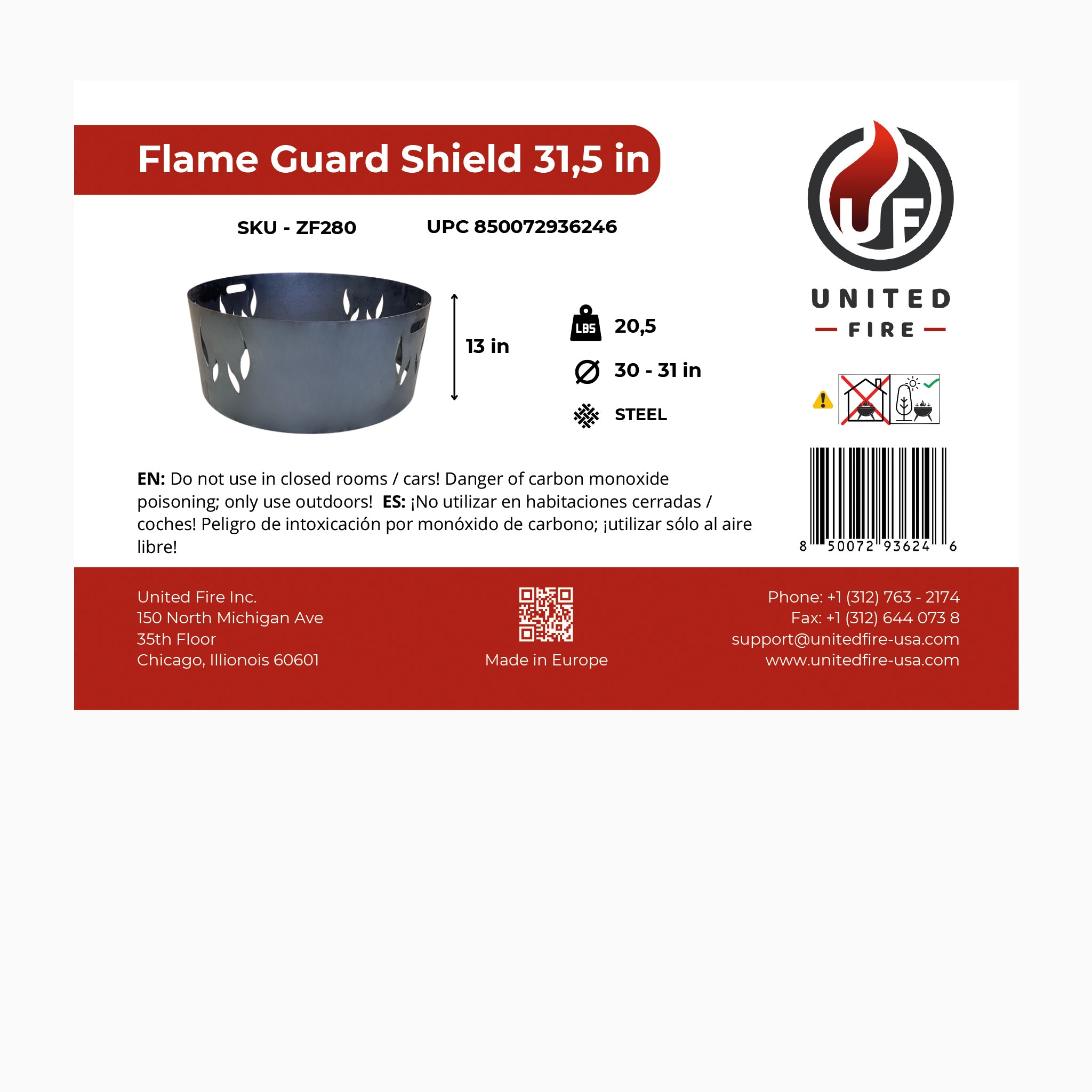 Fire Pit Two Piece Spark Guard